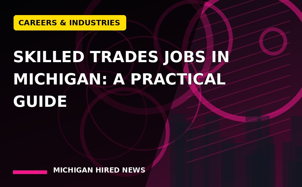 Editorial graphic: Skilled Trades Jobs in Michigan: A Practical Guide