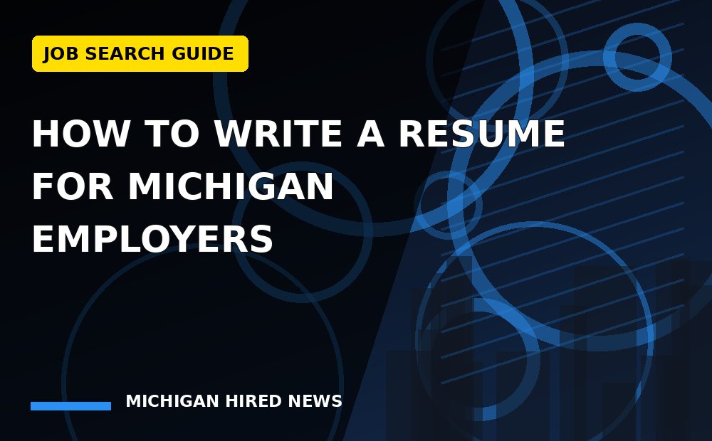 Editorial graphic: How to Write a Resume for Michigan Employers